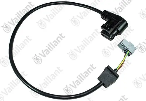 Vaillant Pumpenkabel mit zwei Steckverbindungen und einem flexiblen Kabel. Das Produkt dient dem Anschluss von Pumpen in Heizsystemen.